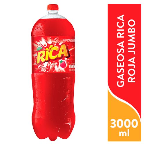 Gaseosa Rica Roja Jumbo - 3000 ml