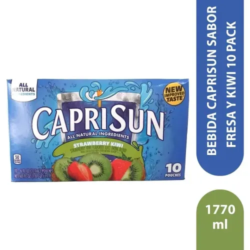 Bebida Caprisun sabor strawberry kiwi 10 pack - 1770 ml