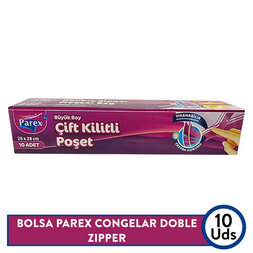 Bolsa Parex Congelar Doble Zipper 12 Ea