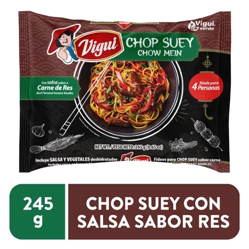 Chop suey Vigui con salsa sabor a carne de res - 245 g