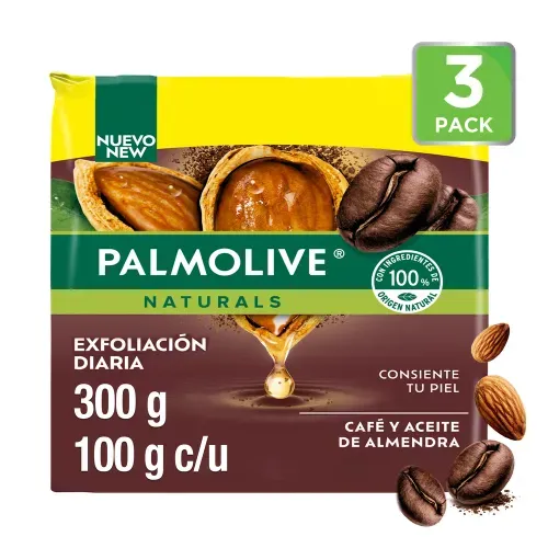 Palmolive Jabon Cafe Y Almendr 3pk 300gr