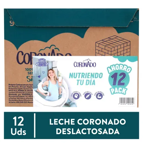 Leche Deslactosada Coronado Caja 12 Unidades - 12 L