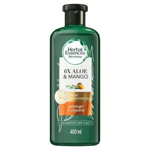 Shampoo Herbal Essences Bio:renew 6x Aloe Mango Protege Repara - 400 ml