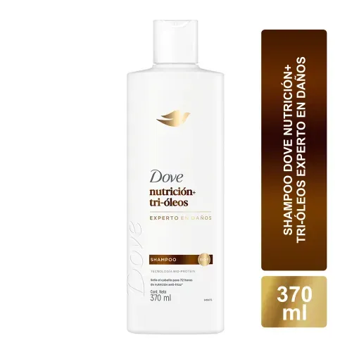 Shampoo Dove Nutricion + tri oleos en liquido - 370 ml