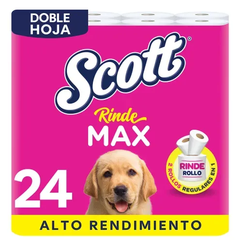 Papel Higiénico Scott Rindemax Doble Hoja - 24 Rollos