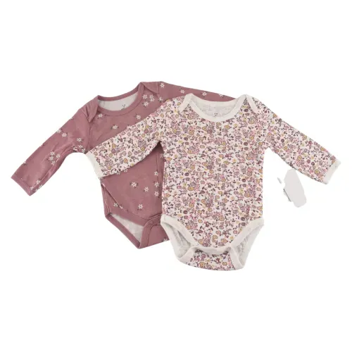 Mamelucos Boulevard para bebé niña 2 pack - Talla 0-24 meses