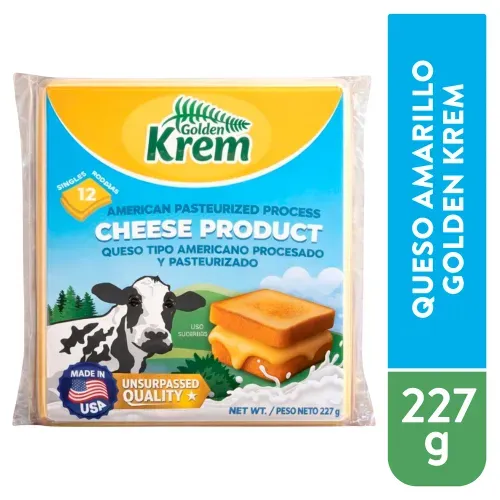 Queso Golden Krem Amarillo 227g Unidad