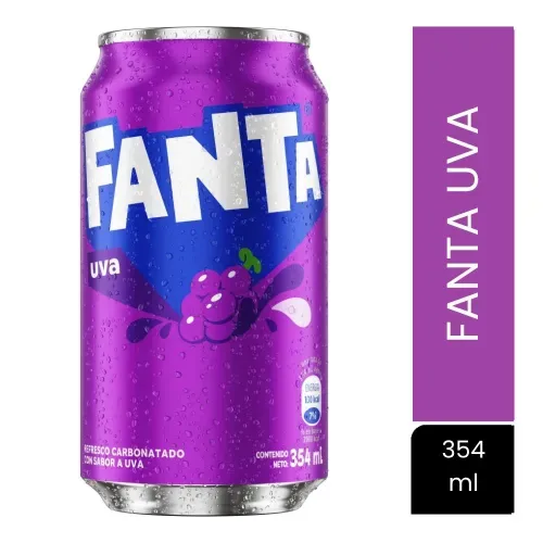 Gaseosa Fanta Uva Lata - 354 ml