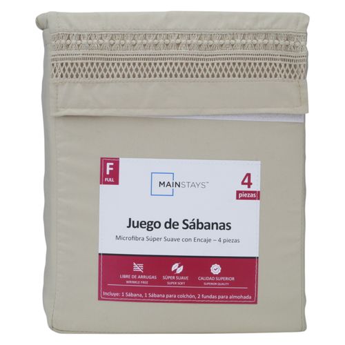Ms Set De Sabanas Mf Beige f