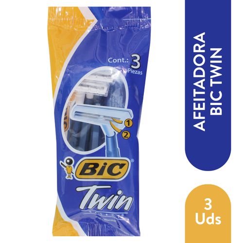 Rasuradora Bic Twin Normal Bolsa -3 unidades