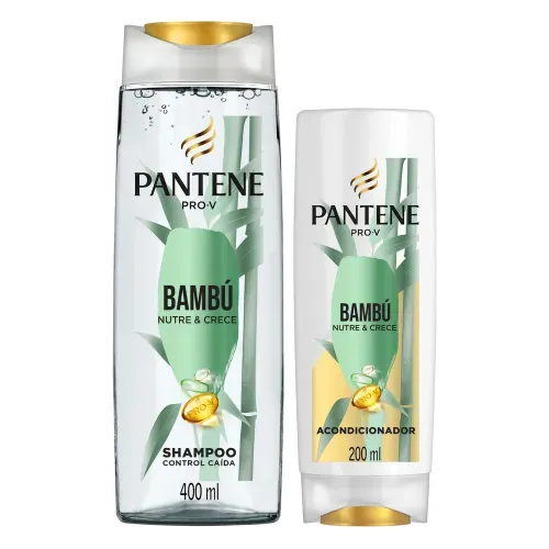 Shampoo Control Caída Pantene Pro-V Bambú + Acondicionador 2 Unidades - 400 ml + 200 ml
