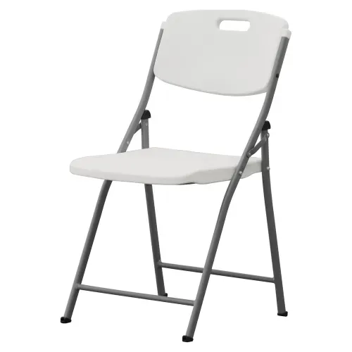 Sillas plegables Home Trends portátiles de plástico color blanco