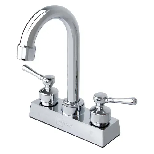 Mezcladora Para Lavabo Mainstays Acero Inoxidable Cuello Bar - 4 Pulgadas