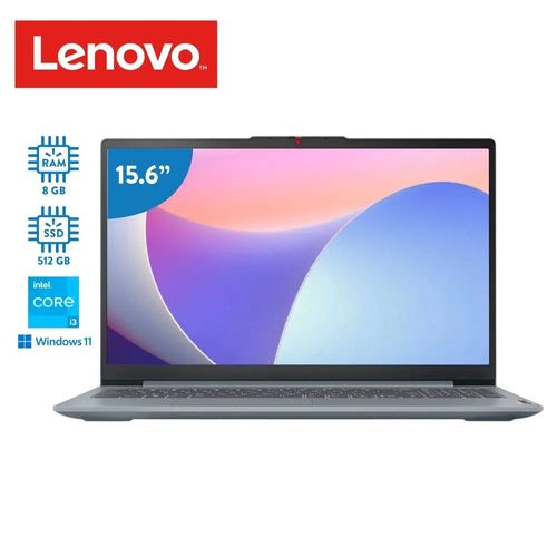 Laptop Lenovo Procesador Intel Core i3 8GB RAM y 512GB almacenamiento - 15.6 pulgadas