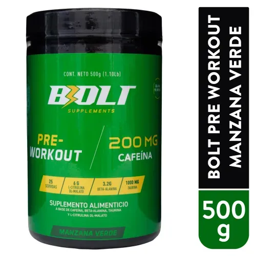 Pre Workout Bolt manzana 25 porciones - 500 g