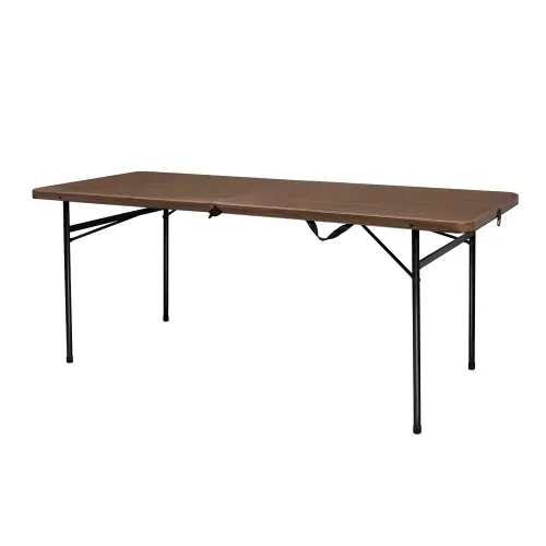 Mesa Mainstays plástica plegable color madera - 183 cm