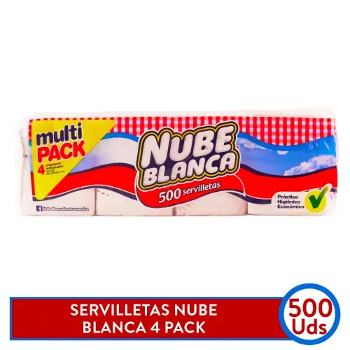 Servilleta Nube Color Blanca - 500 Uds