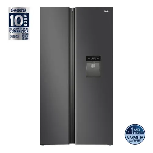 Refrigeradora Oster SBS OS-SBST1702SDI 2 puertas de 18 pies cúbicos
