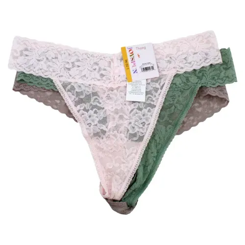 Tanga para dama Joyspun de encaje - 3 Pack