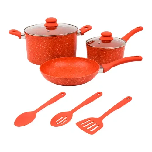 Bateria De Cocina 8 Piezas Marmol Mainst