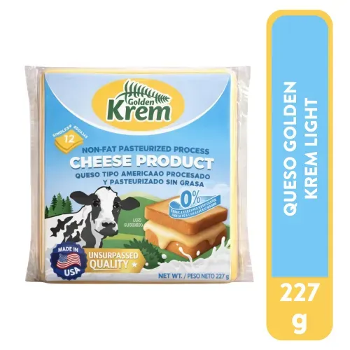 Queso Golden Krem Light 227g Unidad