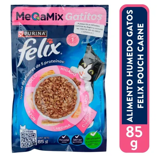 Comida húmeda para Gatitos Felix carne en salsa - 85 g