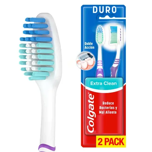 Cepillo de Dientes Colgate, Extra Clean Firme 2 Pack