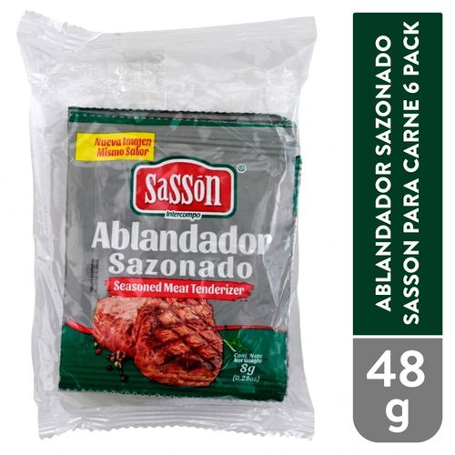 Ablandador Sasson Sobre 6 Pack - 48 g