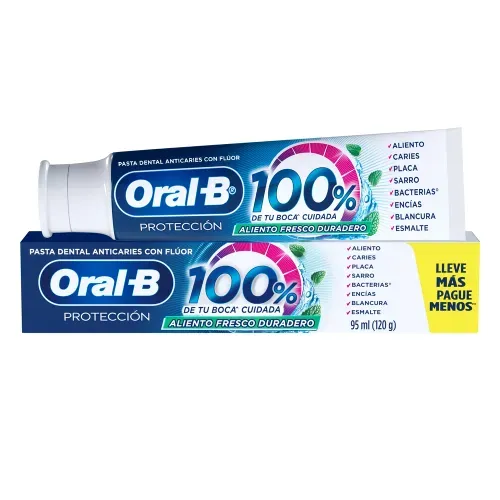 Pasta Dental Oral-B Protección 100% De Tu Boca Cuidada - 95 ml