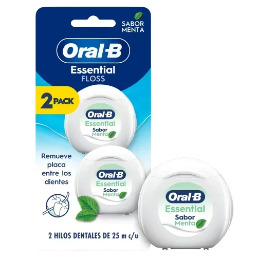 Hilo Dental Oral-B Essential Floss Sabor Menta - 2 Uds