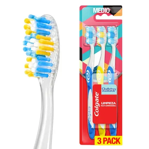 Cepillo Dental Colgate Twister Limpieza Multidimensional - 3 Pack