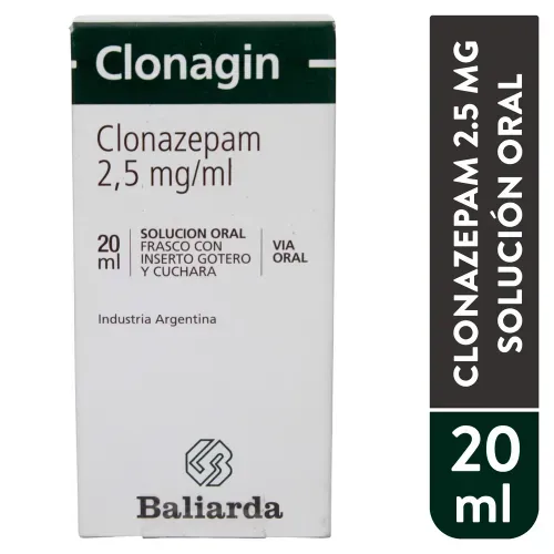 Clonagin 2.5 mg Gotas 20 ml-Precio indicado por benzodiazepinas
