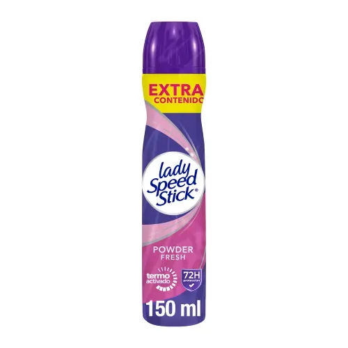 Desodorante Lady Speed Stick 24/7 Powder Fresh Bonus Aerosol - 150 ml