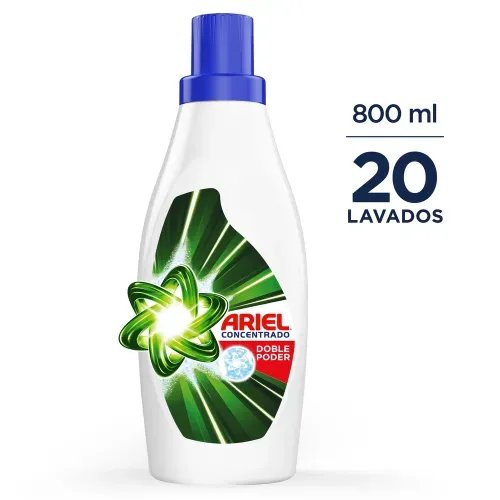 Detergente Líquido Ariel Doble Poder Concentrado - 800 ml
