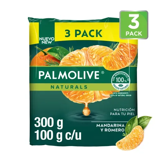 Jabón Palmolive Naturals Mandarina y Romero 3 pack - 300 g