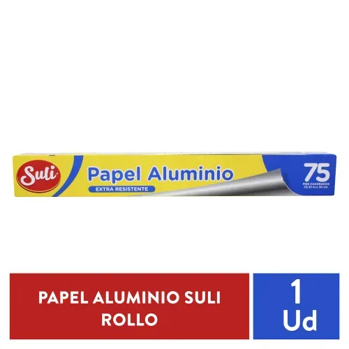 Papel Aluminio Marca Suli 75 Pies - Unidad