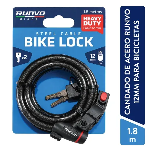 Candado Runvo Heavy Duty 12mmx1.8mm