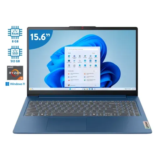 Laptop Lenovo Procesador R3 8GB RAM y 512GB Almacenamiento - 15 pulgadas