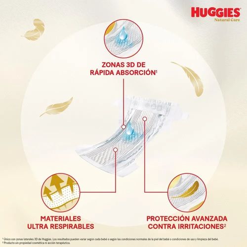 Pañales Huggies Natural Care Etapa 5/XXG - 80 Unidades