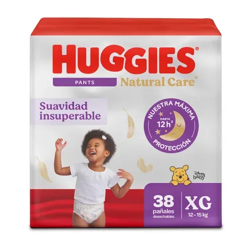 Pañales Huggies Natural Care Pants Etapa 4/XG - 38 Unidades