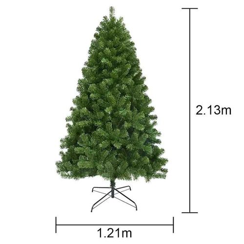 Árbol Holiday Time verde con soporte Navidad - 2.13 m