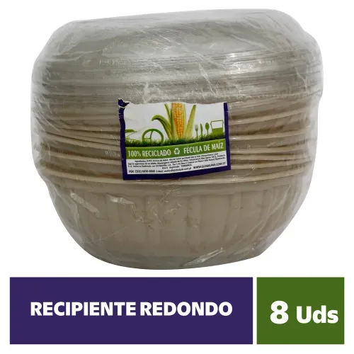 Recipiente Flexipak N32 Cuadrado Mediano 8 Unidades