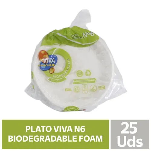 Plato Viva N6 Biodegra Foam - 25 unidades