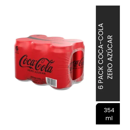 Gaseosa Coca-Cola Zero Azúcar 6 Pack - 354 ml