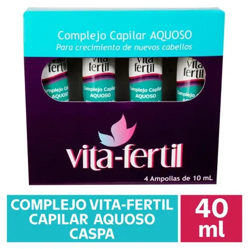 Complejo Vtafertil Cap Aqu Caspa 4 unidades - 40ml