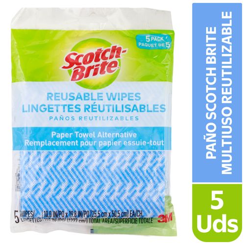 Paño Scotch Brite Multiuso Reutilizable - 5Uds