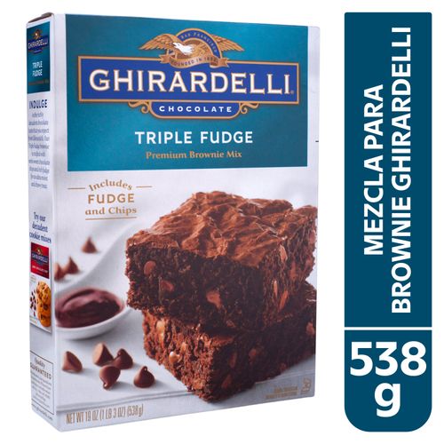 Mezcla Guirardelli De Chocolate Triple Fudge Brownie - 538 g