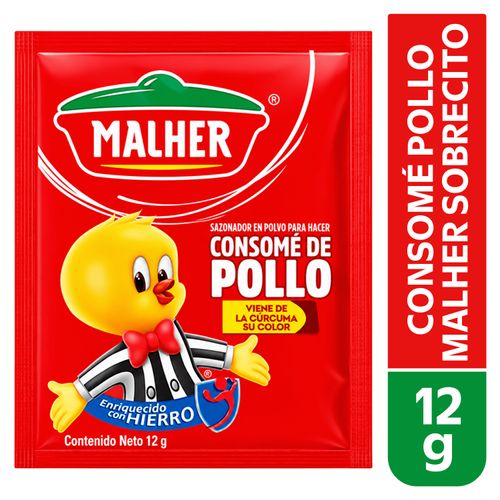 Malher Consome Pollo Sobrecito - 12 g