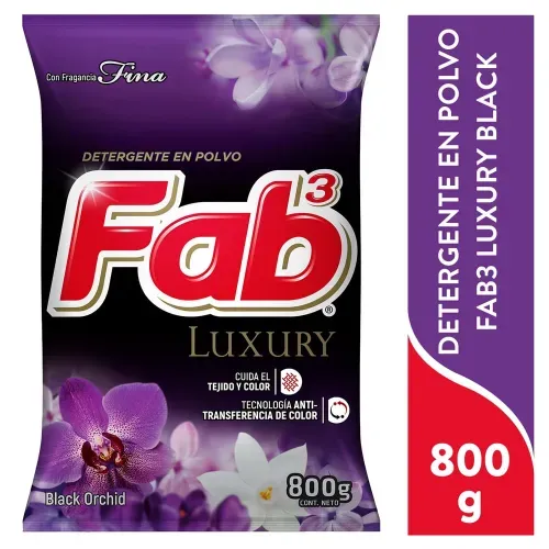 Detergente Fab en Polvo  Luxury Black - 800 g