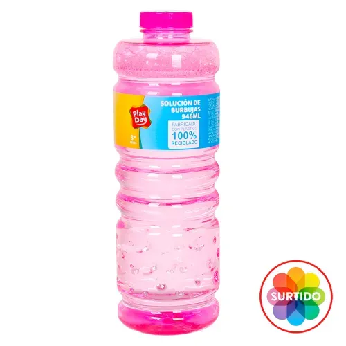 Burbujero Play Day solución reciclado colores surtidos - 946 ml